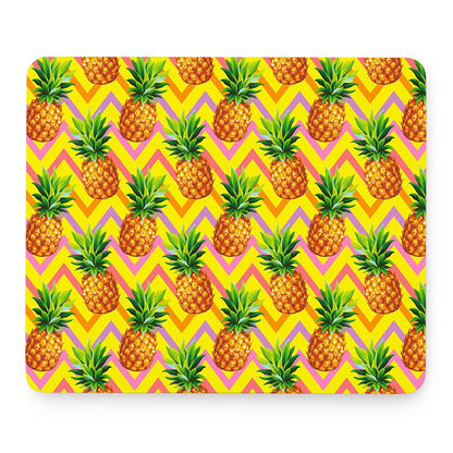 Pastel Zig Zag Pineapple Pattern Print Mouse Pad