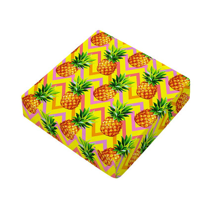 Pastel Zig Zag Pineapple Pattern Print Outdoor Seat Cushion Cover