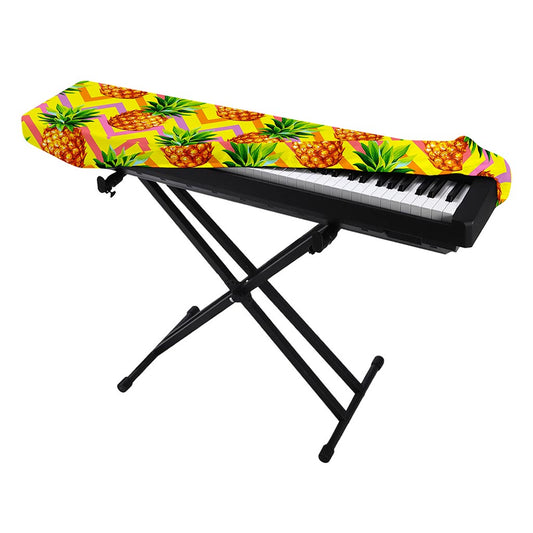 Pastel Zig Zag Pineapple Pattern Print Piano Keyboard Cover