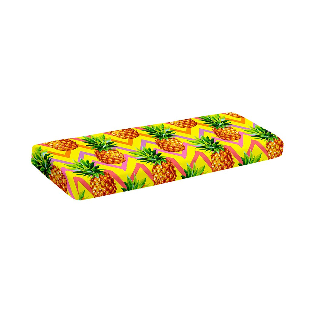 Pastel Zig Zag Pineapple Pattern Print Piano Keyboard Cover