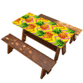 Pastel Zig Zag Pineapple Pattern Print Picnic Table Cover