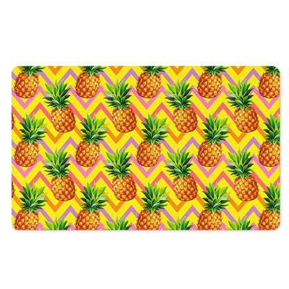Pastel Zig Zag Pineapple Pattern Print Polyester Doormat