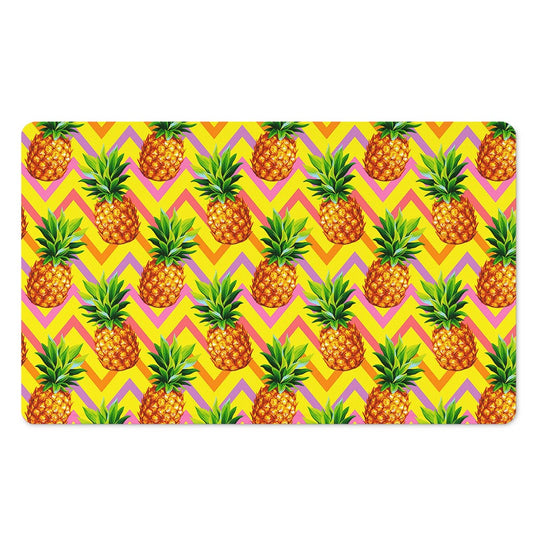 Pastel Zig Zag Pineapple Pattern Print Polyester Doormat
