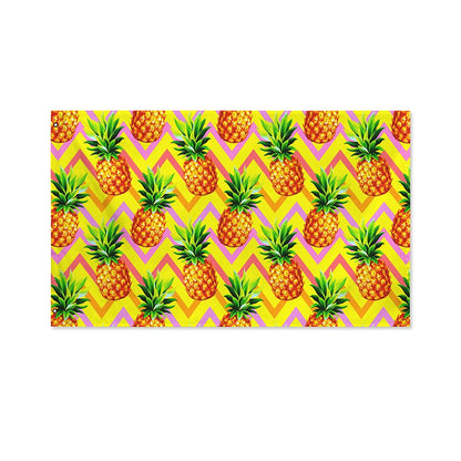 Pastel Zig Zag Pineapple Pattern Print Polyester Flag