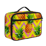 Pastel Zig Zag Pineapple Pattern Print Portable Lunch Bag