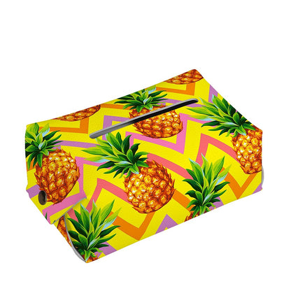 Pastel Zig Zag Pineapple Pattern Print Rectangle Tissue Box Cover