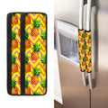 Pastel Zig Zag Pineapple Pattern Print Refrigerator Handle Covers
