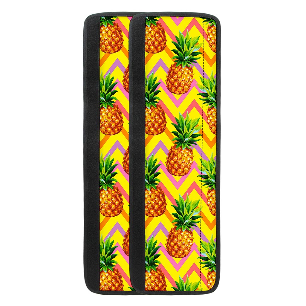 Pastel Zig Zag Pineapple Pattern Print Refrigerator Handle Covers