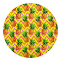 Pastel Zig Zag Pineapple Pattern Print Round Blanket