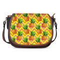 Pastel Zig Zag Pineapple Pattern Print Saddle Bag