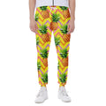 Pastel Zig Zag Pineapple Pattern Print Joggers