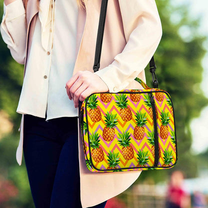 Pastel Zig Zag Pineapple Pattern Print Shoulder Strap Bible Bag
