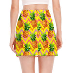 Pastel Zig Zag Pineapple Pattern Print Side Slit Mini Skirt
