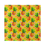 Pastel Zig Zag Pineapple Pattern Print Silk Bandana