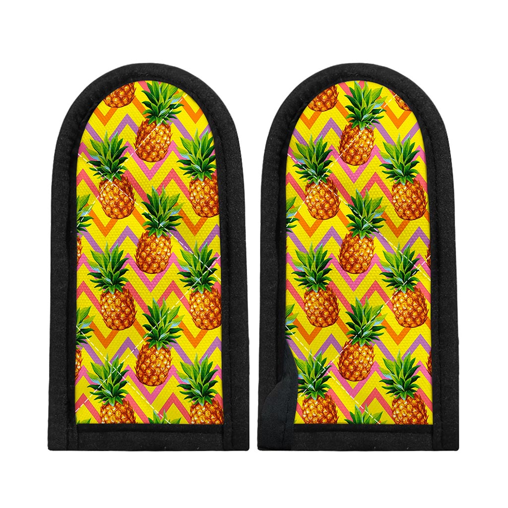 Pastel Zig Zag Pineapple Pattern Print Skillet Handle Cover