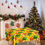 Pastel Zig Zag Pineapple Pattern Print Tablecloth