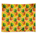 Pastel Zig Zag Pineapple Pattern Print Tapestry