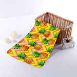 Pastel Zig Zag Pineapple Pattern Print Towel