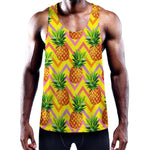 Pastel Zig Zag Pineapple Pattern Print Training Tank Top