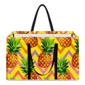 Pastel Zig Zag Pineapple Pattern Print Utility Tote Bag