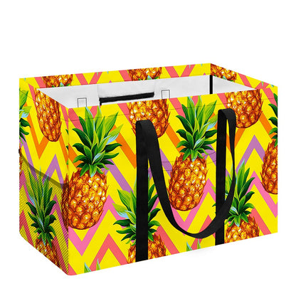 Pastel Zig Zag Pineapple Pattern Print Utility Tote Bag