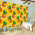 Pastel Zig Zag Pineapple Pattern Print Wall Sticker