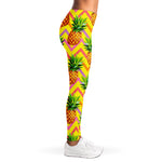 Pastel Zig Zag Pineapple Pattern Print Women's Leggings
