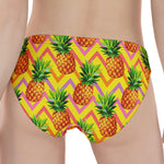 Pastel Zig Zag Pineapple Pattern Print Women's Panties