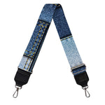 Patchwork Denim Jeans Pattern Print Bag Strap