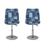 Patchwork Denim Jeans Pattern Print Bar Stool Covers