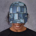 Patchwork Denim Jeans Pattern Print Baseball Cap