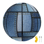 Patchwork Denim Jeans Pattern Print Basketball