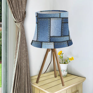 Patchwork Denim Jeans Pattern Print Bell Lamp Shade