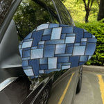 Patchwork Denim Jeans Pattern Print Car Side Mirror Covers