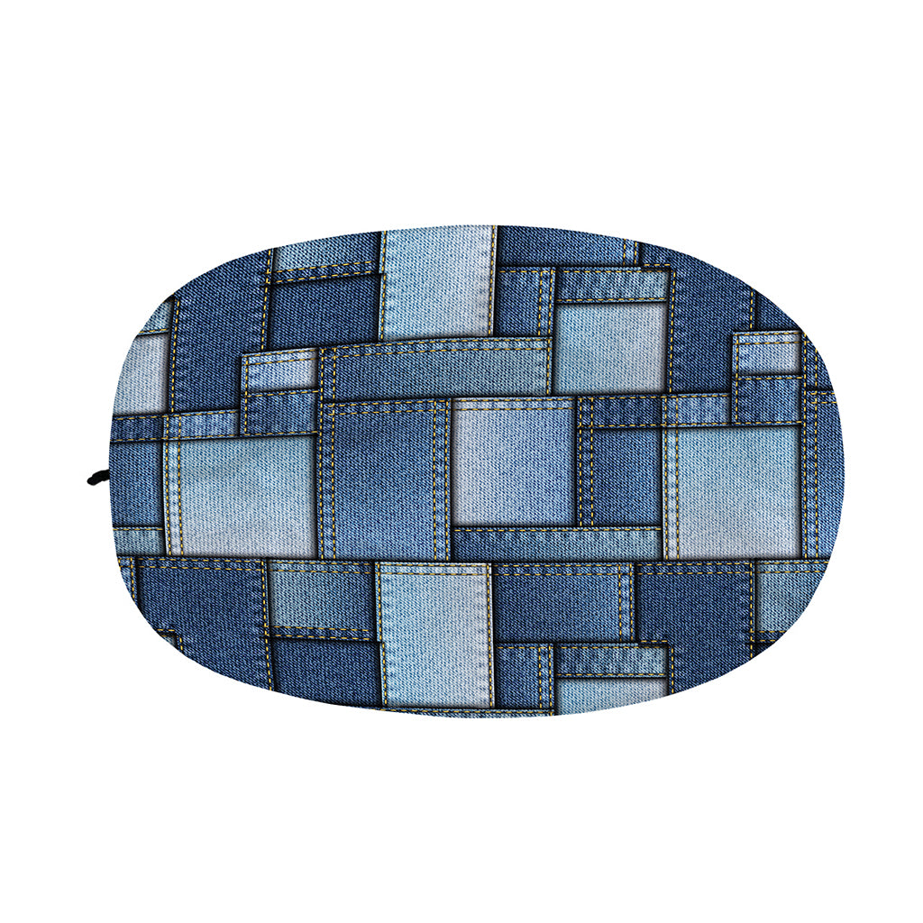 Patchwork Denim Jeans Pattern Print Car Side Mirror Covers