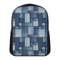 Patchwork Denim Jeans Pattern Print Casual Backpack