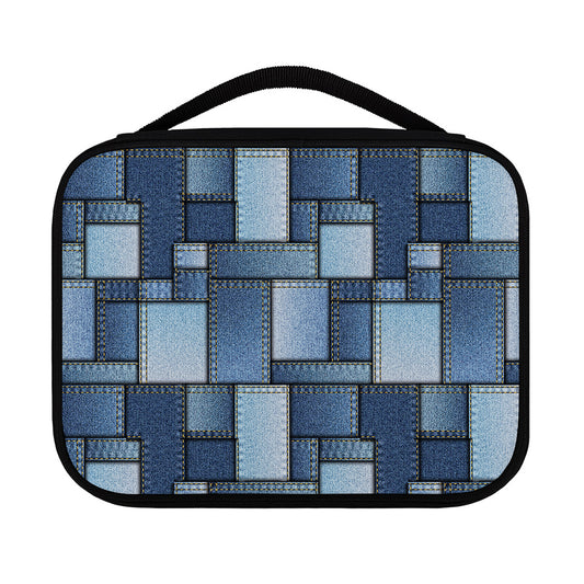 Patchwork Denim Jeans Pattern Print Classic Bible Case