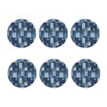 Patchwork Denim Jeans Pattern Print Coaster Set