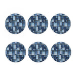 Patchwork Denim Jeans Pattern Print Coaster Set