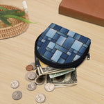 Patchwork Denim Jeans Pattern Print Coin Purse