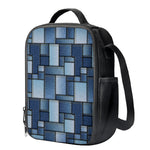 Patchwork Denim Jeans Pattern Print Crossbody Lunch Bag