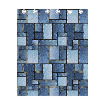 Patchwork Denim Jeans Pattern Print Curtain