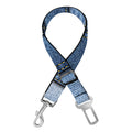 Patchwork Denim Jeans Pattern Print Dog Seat Belt