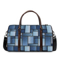 Patchwork Denim Jeans Pattern Print Duffel Bag