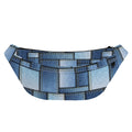 Patchwork Denim Jeans Pattern Print Fanny Pack
