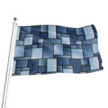 Patchwork Denim Jeans Pattern Print Flag