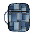 Patchwork Denim Jeans Pattern Print Front Pocket Bible Bag