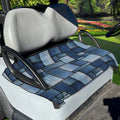 Patchwork Denim Jeans Pattern Print Golf Cart Seat Cover