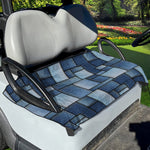 Patchwork Denim Jeans Pattern Print Golf Cart Seat Cover