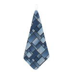Patchwork Denim Jeans Pattern Print Hand Towel